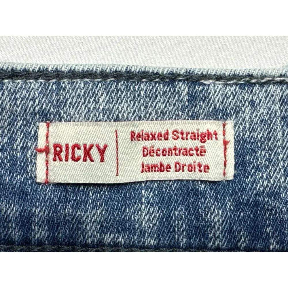 True Religion Men's Ricky Relaxed Straight‎ Leg Blue Denim Jeans - 29 (29x28.5)